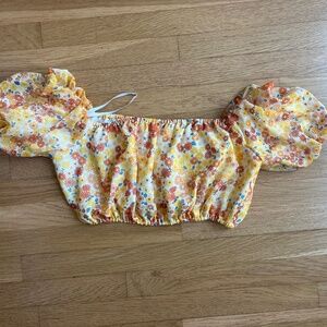 STAUD Floral Crop Top Small